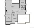 Basement floor plan featuring a recreation room, flex room, and an unfinished storage area at 4742 Twelve Oaks Way, Castle Rock, CO 80104