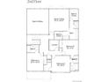 Second floor layout featuring owner's suite, bedrooms, walk-in closets, bathrooms, and laundry room at 2185 S Gold Bug Ct, Aurora, CO 80018