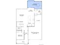 Main floor layout showing kitchen, nook, great room, bedroom, bathroom, foyer, and 3-bay garage at 2185 S Gold Bug Ct, Aurora, CO 80018
