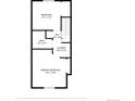 Second-floor layout with bedroom, bath, laundry, and primary bedroom at 14465 E Hawaii Cir # A, Aurora, CO 80012