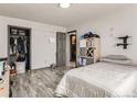 Bedroom with a closet and shelving, and a gray paint scheme at 3081 W 18Th Ave, Denver, CO 80204