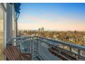 Private balcony offering stunning city skyline and mountain views at 1488 Madison St # 505, Denver, CO 80206