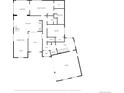 Floorplan showing primary bedroom, living room, kitchen, foyer and garage at 7079 Estes Dr, Arvada, CO 80004