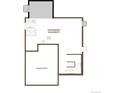 Floor plan showing an unfinished basement with space for future bath at 484 S Rifle St, Aurora, CO 80017
