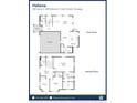 Floor plan showing 3 beds, 2.5 baths, kitchen, great room and 2 car garage at 22343 E 38Th Pl, Aurora, CO 80019