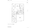 Layout of a home, showing an open kitchen and great room, plus an owner's suite at 3991 Descent St, Castle Rock, CO 80108