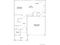 First floor plan showcasing a great room, nook, kitchen, garage and porch layout at 148 Baler Ct, Brighton, CO 80601