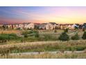 Scenic view of a neighborhood featuring modern homes and lush green spaces at 6123 Chester Way, Denver, CO 80238
