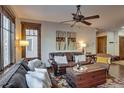 Relaxing living room featuring leather sofas and a cozy atmosphere at 600 Columbine Rd # 5207, Breckenridge, CO 80424