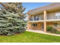 Townhouse exterior with lush green lawn and mature trees creates a welcoming scene at 6727 S Race St, Centennial, CO 80122