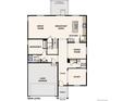 Main level floor plan featuring a kitchen, great room, and 2-bay garage at 5700 Ranch St, Mead, CO 80504