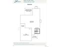 Basement floor plan with unfinished space, storage, stairwell, covered porch above and 2-bay garage above at 8892 Springsong Ln, Littleton, CO 80125