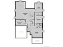 Basement floor plan featuring a recreation room, flex room, bedroom, bathroom, and unfinished storage at 8607 Yellowcress St, Littleton, CO 80125