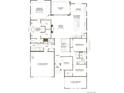 Detailed floor plan featuring a gourmet kitchen, primary bedroom, multiple bedrooms, and a two-car garage at 8607 Yellowcress St, Littleton, CO 80125
