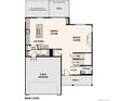 Floor plan showcasing an open concept kitchen and dining area with an island, flowing into a great room at 14120 Bunny Hop Ln, Parker, CO 80134