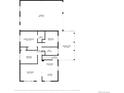 Floor plan details second floor featuring living room, kitchen, dining area and bedrooms dimensions at 6193 Holland St, Arvada, CO 80004