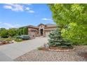 Exterior view of a house with a landscaped yard and two-car garage at 10443 Skyreach Way, Highlands Ranch, CO 80126