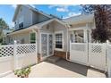 Private backyard with a white lattice fence, offering an ideal outdoor retreat at 12502 E Harvard Cir, Aurora, CO 80014