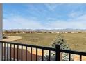 Breathtaking mountain views from the home's balcony and community at 2405 Calais Dr # 18A, Longmont, CO 80504
