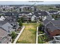 Aerial view of 5434 N Xenia St near Northfield Highschool, showcasing the neighborhood at 5434 N Xenia St, Denver, CO 80238