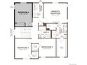 Upstairs layout with a laundry room, 4 bedrooms, 2 bathrooms, and walk-in closets at 6995 E 126Th Dr, Thornton, CO 80602
