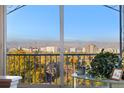 City view with mountains in the distance seen from the apartment window at 1200 N Humboldt St # 1003, Denver, CO 80218