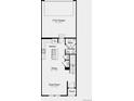 First floor floorplan showcasing an open concept layout with kitchen, dining, great room, and 2-car garage at 17145 W 91St Ln, Arvada, CO 80007
