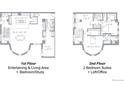 Floor plan of the home, including first and second stories, measurements included at 410 Acoma St # Brownstone 3, Denver, CO 80204