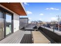 Enjoy the outdoor living on this rooftop deck with panoramic views of the city skyline at 2625 W 23Rd Ave, Denver, CO 80211