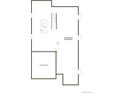Floor plan depicting the unfinished basement layout, showcasing potential living space and utilities at 39161 Anthony St, Elizabeth, CO 80107