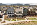 Picturesque neighborhood view featuring stylish homes and landscaped front yards, offering curb appeal and community charm at 320 Marshall Mews, Superior, CO 80027