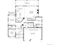 Main floor plan showcasing a two-story great room, kitchen, and three-car garage at 4926 Coal Bank Dr, Castle Rock, CO 80104