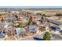 An aerial view of the home within its neighborhood showcasing nearby amenities and surrounding community at 1109 E 7Th Avenue Cir, Broomfield, CO 80020