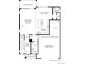 Detailed floor plan showcasing the layout of the first floor in a new build home at 6304 Las Conchas Pt, Parker, CO 80134