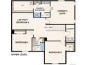 Upper level floor plan featuring owner's suite, owner's bath, loft/bedroom, 3 additional bedrooms, and laundry room at 4265 Gozzer Ranch Dr, Elizabeth, CO 80107