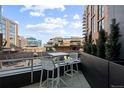 Cozy outdoor patio showing city views and space to relax and unwind at 1901 Wazee St # 312, Denver, CO 80202