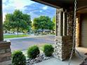 Inviting front porch featuring a hanging swing and views of the neighborhood at 10618 Clearview Ln, Highlands Ranch, CO 80126