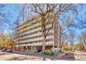 An impressive exterior view of an apartment building with multiple floors and balcony access at 1090 N Lafayette St # 504, Denver, CO 80218
