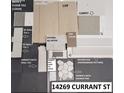 Selection of flooring, backsplash, and tile samples for kitchen and bathrooms at 14269 Currant St, Broomfield, CO 80020