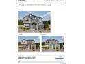 Multiple exterior elevations of a two-story home with various color schemes and landscaping at 46509 Sunflower Ln, Bennett, CO 80102