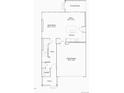 Layout of the main floor featuring a kitchen, living room, and a 2-bay garage at 6770 Juniper Dr, Thornton, CO 80602