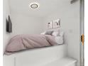 Bedroom featuring a raised bed area and unique architectural details at 1155 N Ash St # 1206, Denver, CO 80220