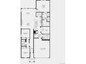 Floor plan showing a 3-bedroom, 2-bath home with a 2-car garage at 3408 N Duquesne Way, Aurora, CO 80019