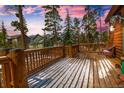 Enjoy this spacious deck overlooking the landscape, offering a serene outdoor space for relaxation and entertainment at 89 Fairview Cir, Breckenridge, CO 80424