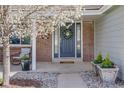 Charming entryway featuring a beautifully adorned front door with decorative wreath and sidelights at 6708 S Niagara Ct, Centennial, CO 80112