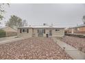 Charming one-story home with a quaint front yard and neutral-toned brick facade at 9391 Lilly Ct, Thornton, CO 80229