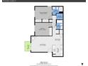 Detailed floorplan showcasing the layout, featuring a spacious living room and balcony at 14473 E Jewell Ave # 202, Aurora, CO 80012