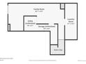 Basement floor plan showcasing Gathering room, utility, laundry room, and storage dimensions at 8793 Cloverleaf Cir, Parker, CO 80134