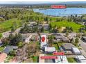 A nice aerial view showing the proximity of the property to Sloan's Lake and park at 2616 Utica St, Denver, CO 80212