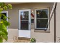 A close up of the front door and entryway at 2616 Utica St, Denver, CO 80212